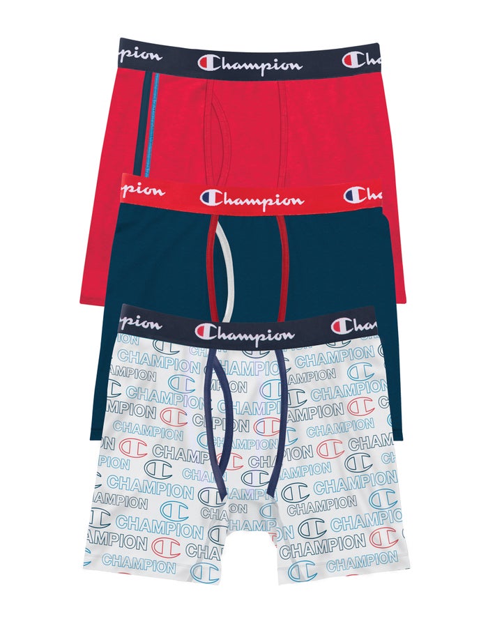 Calzoncillos Champion Hombre - Everyday Comfort 3-Pairs ( Rojas/Azul Marino/Gris ) 4706329-MQ